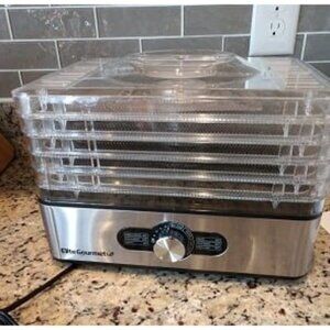 New Food Dehydrator, Stainless Steel Trays Adjustable Temperature